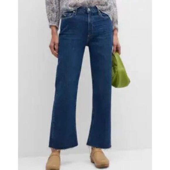 Paige Leenah Trousser Leg  Raw Hem Ankle Jean in Gracie Lou NWT Size 32 - Picture 1 of 12